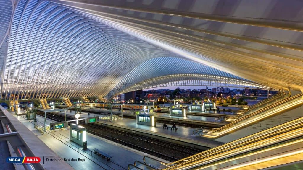 Stasiun Kereta Api TGV Liège-Guillemins Belgia oleh Santiago Calatrava