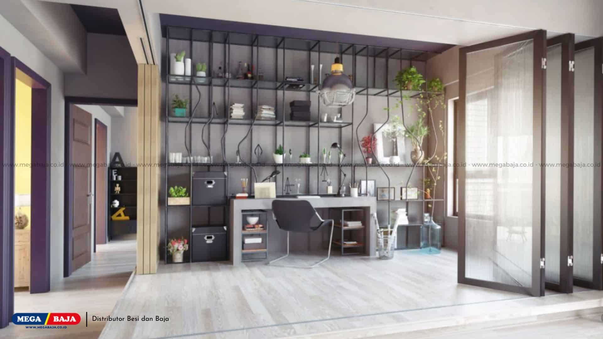 Ruangan Alat Yang Rapi Partisi Ruangan dari Besi Hollow: Solusi Elegan untuk Membagi Ruang