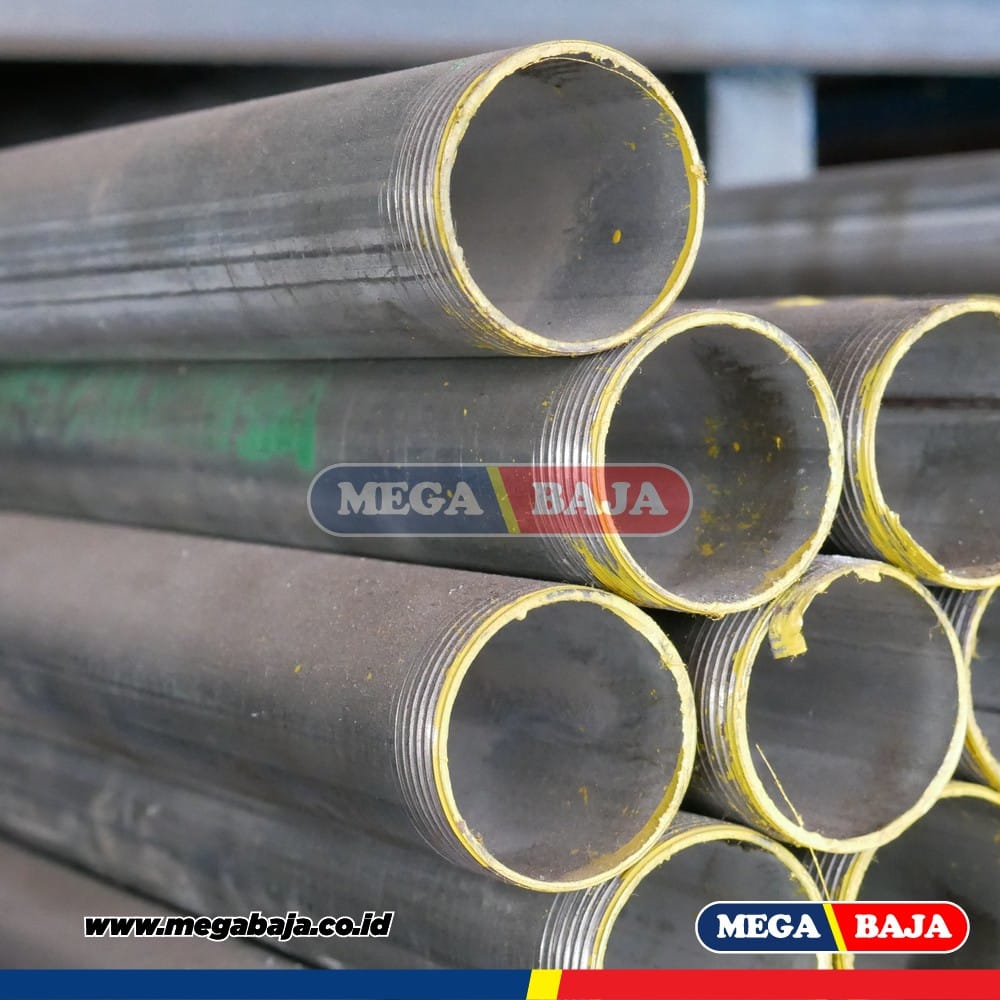 Pipa Galvanis Spindo Drat 1 1/4" x 6 Grade Biru