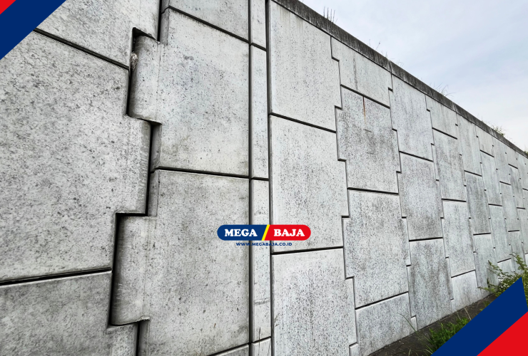 Dinding penopang vertikal atau web berfungsi sebagai penahan gaya geser yang timbul akibat beban gravitasi