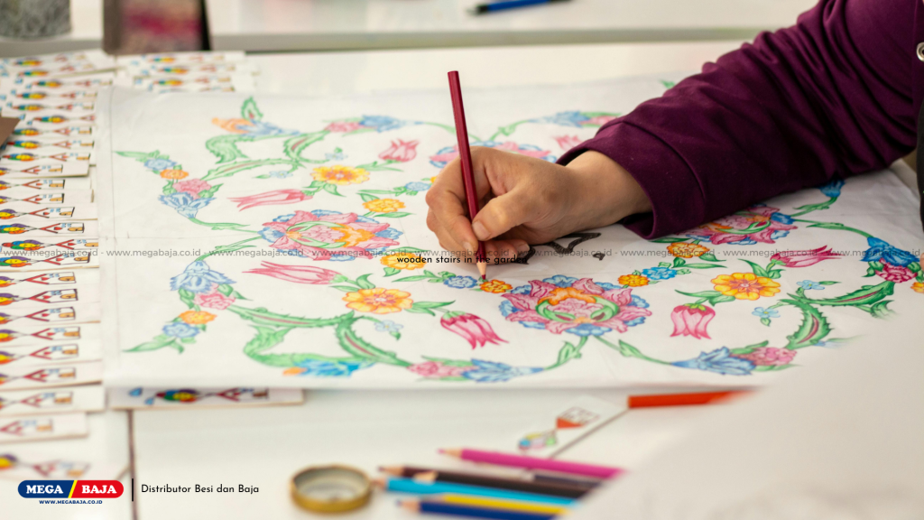 lantai dengan stensil