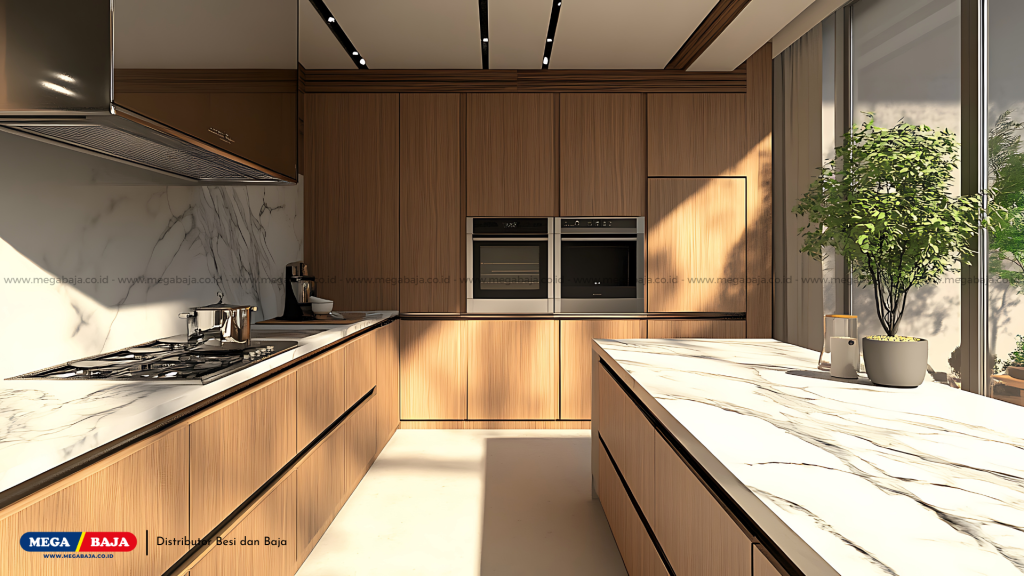 Dapur semi outdoor dan cahaya