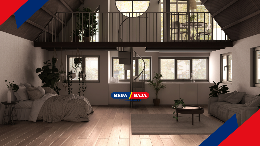 MEGA DECK : MEZANIN : HARMONI RUANG MELALUI SENTUHAN ESTETIKA BAJA MODERN
