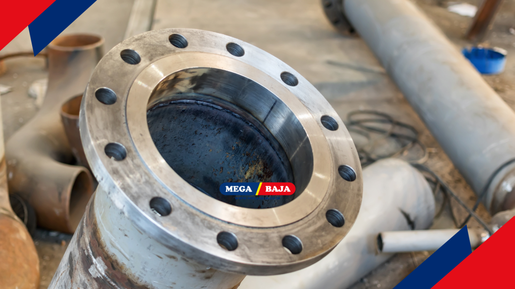 Pastikan material flange sesuai dengan spesifikasi pipa utama
