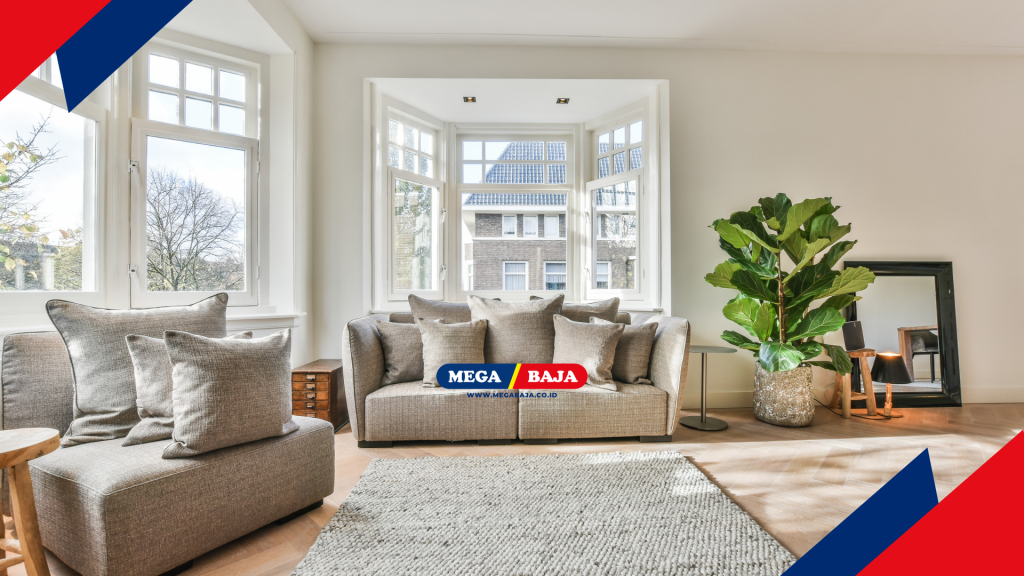 penataan furnitur yang tidak menempel ke dinding, Anda menciptakan lorong udara