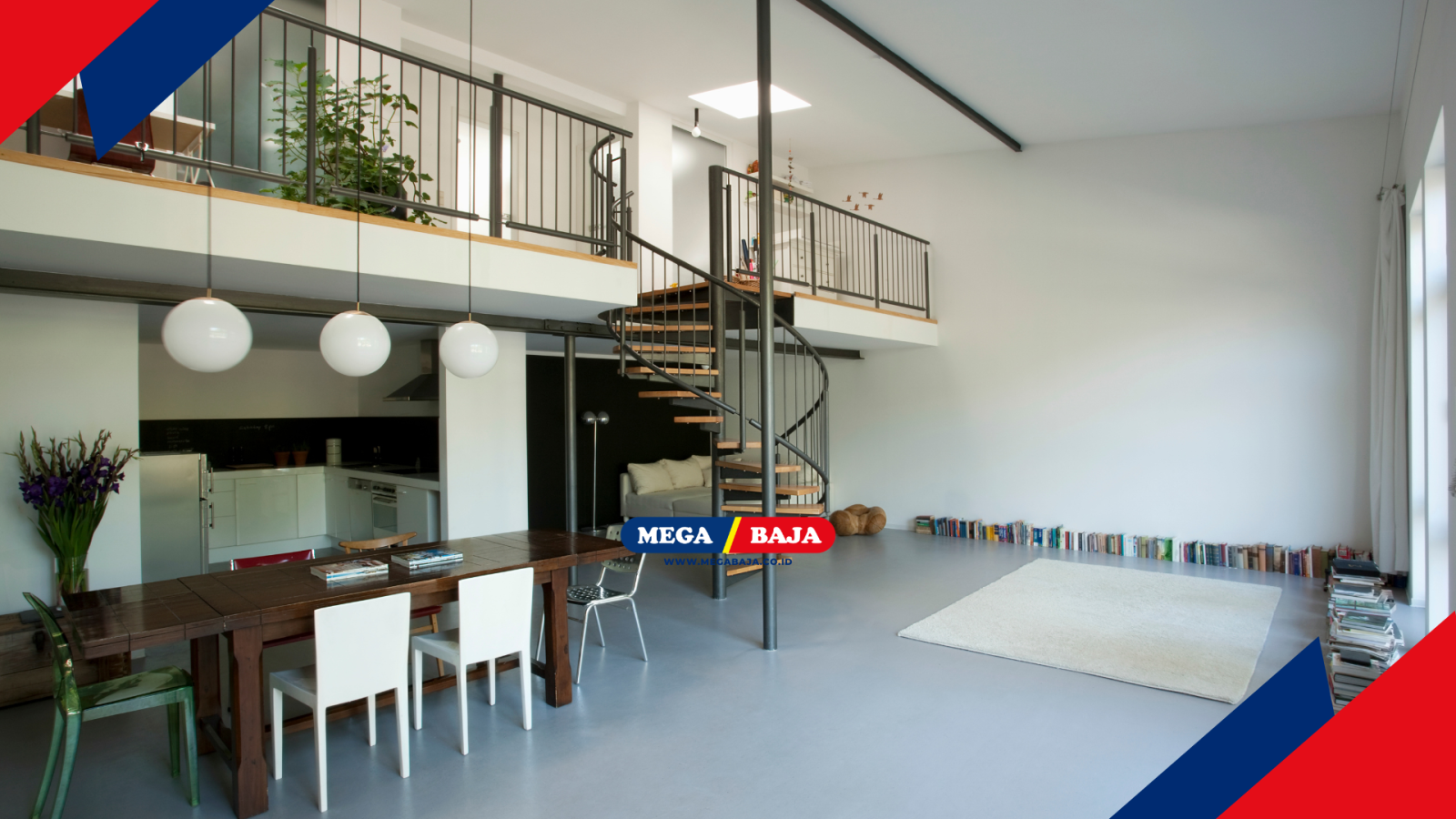 MEGA DECK : TRANSFORMASI RUANG MELALUI MATERIAL LANTAI DAN BAJA