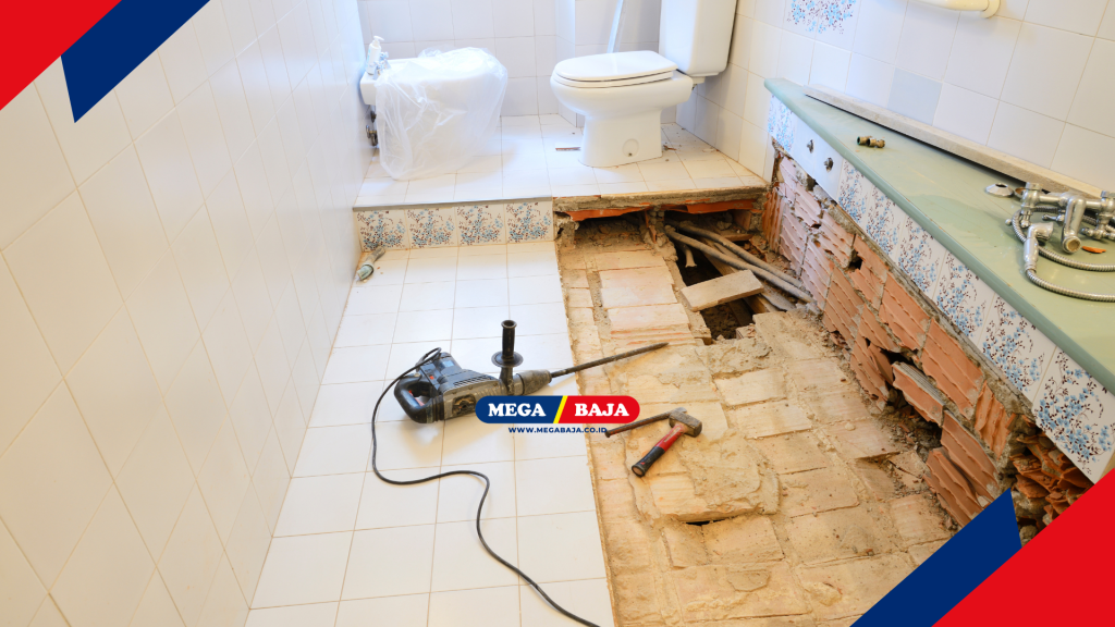 Area kamar mandi memerlukan perhatian khusus karena intensitas air yang sangat tinggi