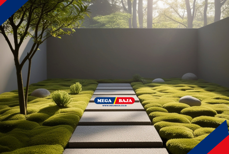 Seni Menanam Lumut Hijau Pada Arsitektur Taman Jepang Minimalis