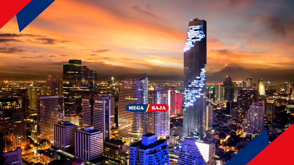 Melihat King Power Mahanakhon dari kejauhan memberikan sensasi visual yang luar biasa