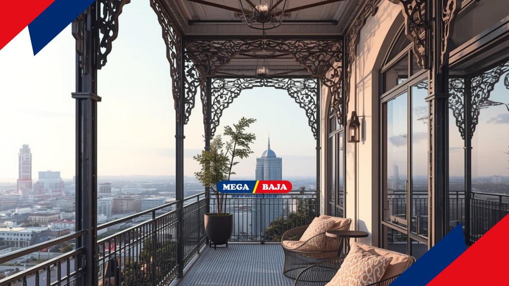 Balkon untuk di Rooftop Modern Klasik