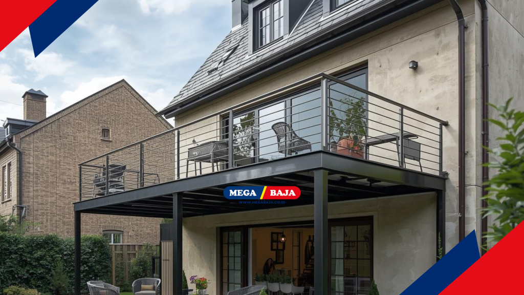 Mega Deck Mezanin Metal di Rumah Gaya Bucharest