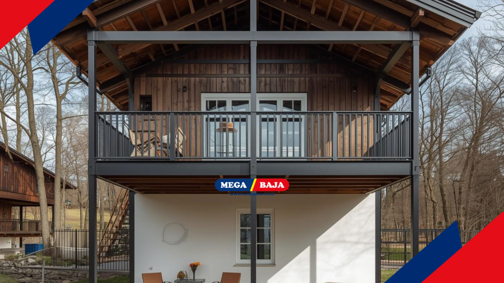 Balkon Mezanin Metal di Saung Cantik