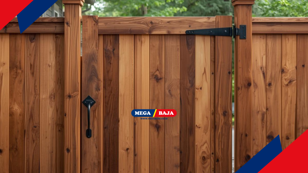 Setelah proses pemasangan selesai, jangan lupakan detail kecil seperti pemilihan engsel dan kunci pagar