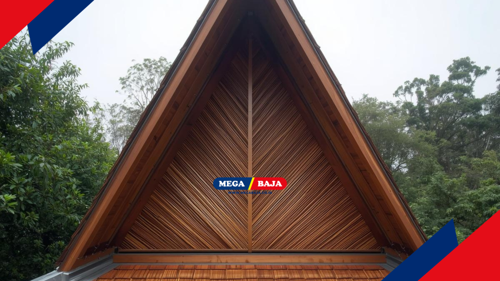 atap lipad pandan ini memberikan kesan megah
