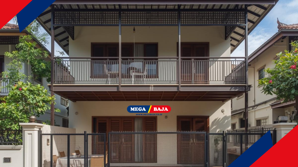 Sentuhan Mega Deck Mezanin pada balkon arsitektur tema tradisional