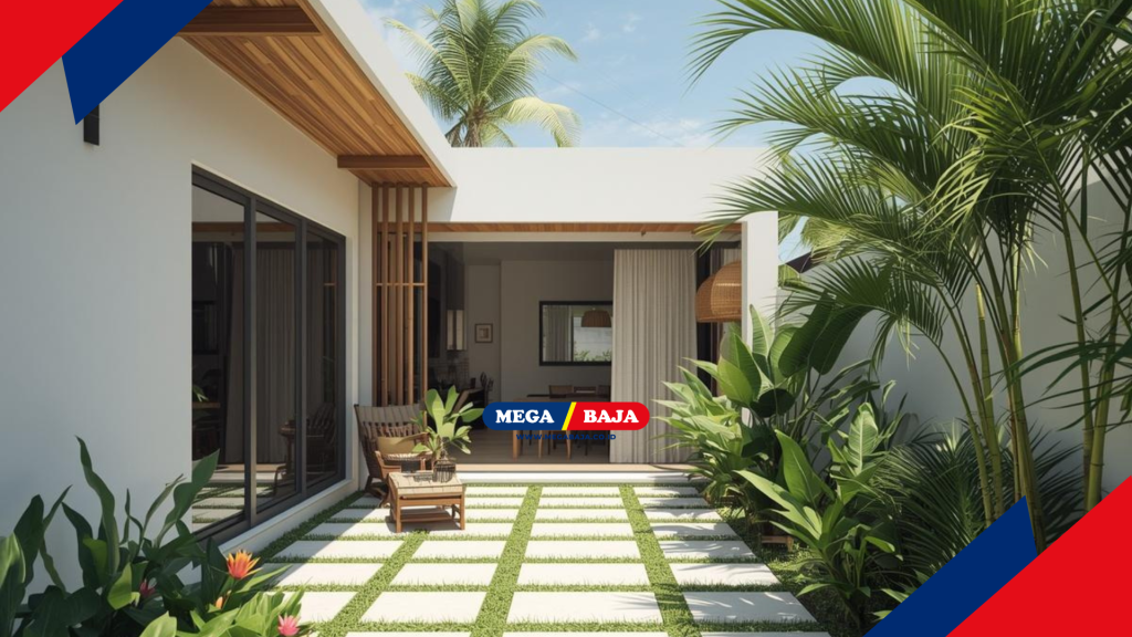 Filosofi Kedamaian Dalam Kebun Tropis Minimalis