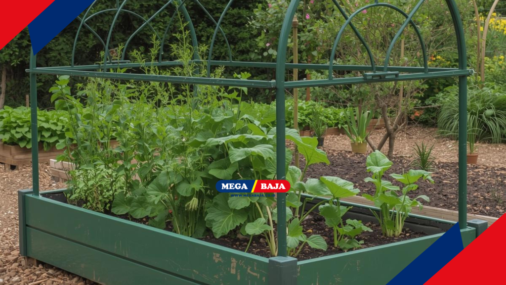 Penggunaan rangka yang kokoh memastikan bahwa bak tanaman atau raised bed tidak mudah bergese