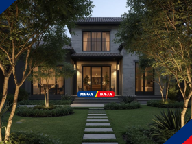 Desain Kebun Rumah Desa Konsep Villa Modern Mewah Menawan