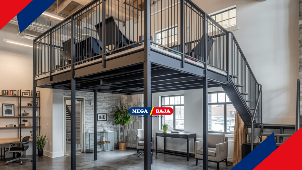 Solusi MEGA DECK Mezanin Metal untuk lantai tambahan Kantor 1