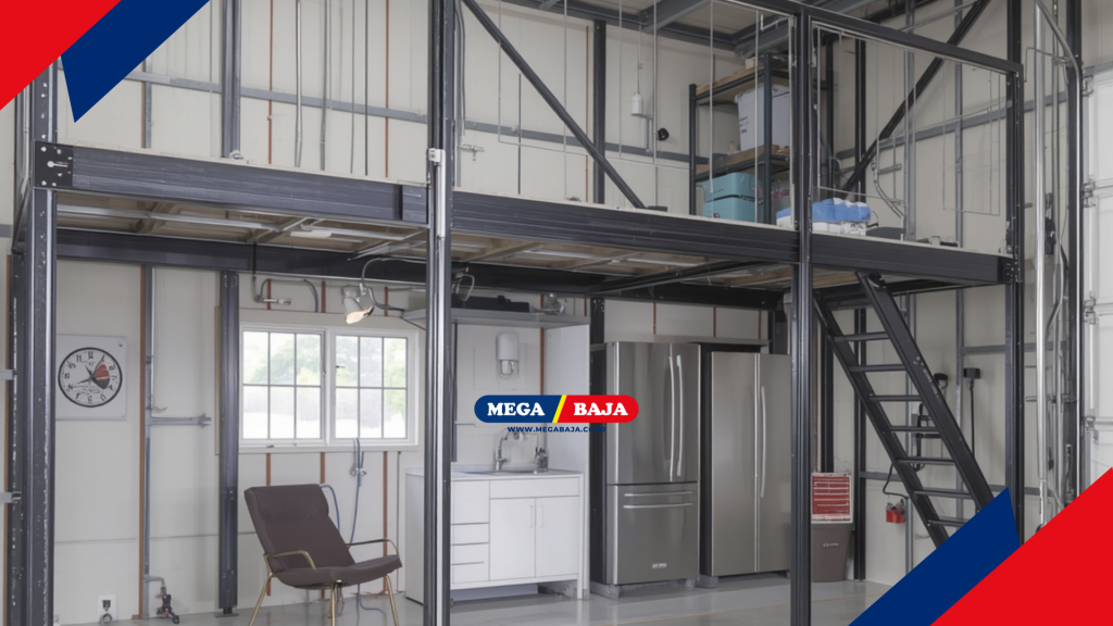 Mezzanine Metal yang dikenal praktis, di Dapur