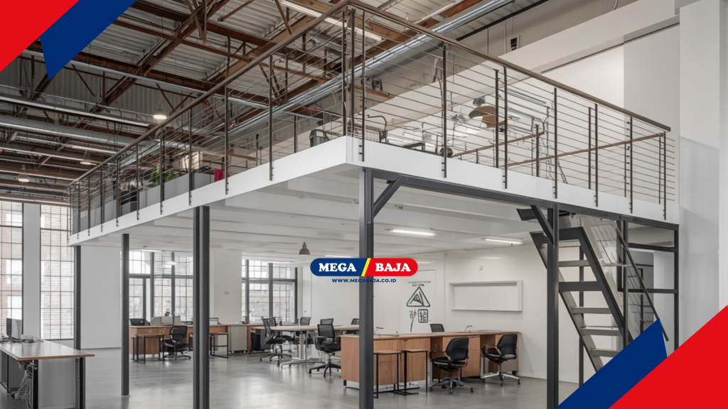 Solusi MEGA DECK Mezanin Metal untuk lantai tambahan Kantor 3