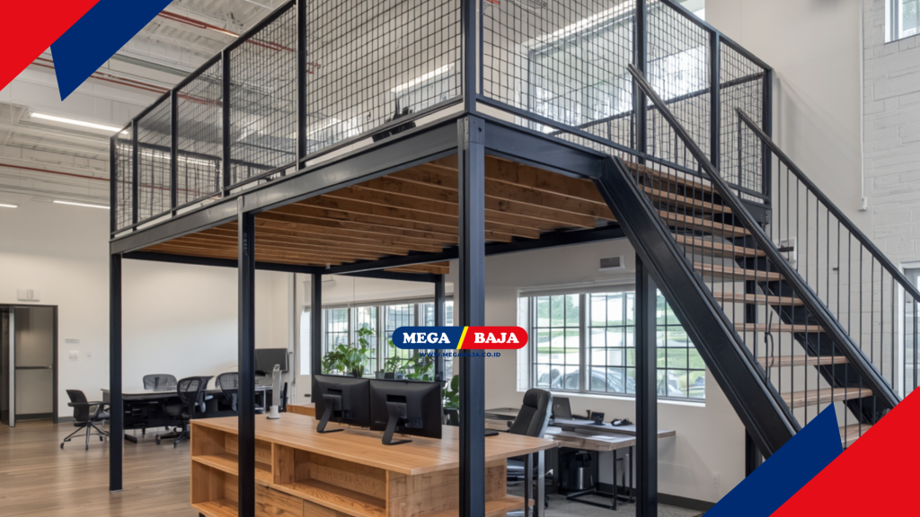 Solusi MEGA DECK Mezanin Metal untuk lantai tambahan Kantor Solusi MEGA DECK Mezanin Metal untuk lantai tambahan Kantor 4