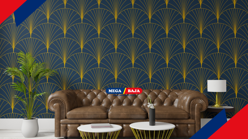 walpaper dengam motif seperti bulu bulu merak