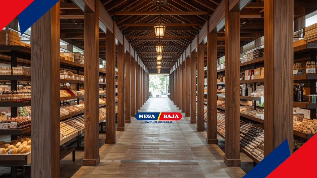 Pesona Kayu Ulin dalam Arsitektur Modern Pasar Tradisional