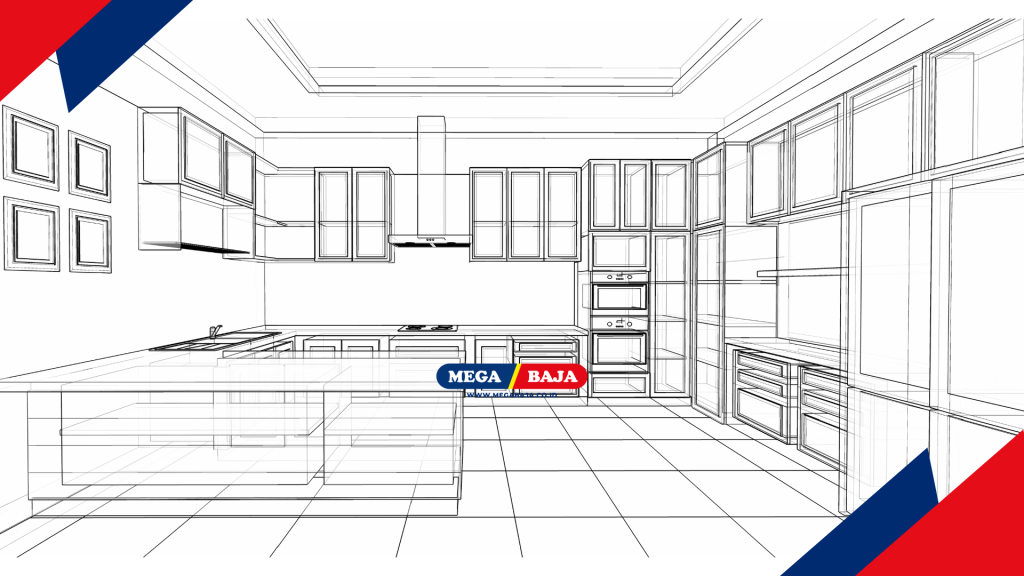 pemodelan berbasis AI untuk mensimulasikan pergerakan termal dan sirkulasi udara di dapur
