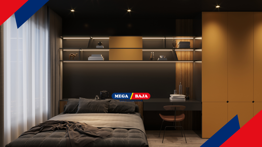 Kehangatan Cokelat di dinding kamar