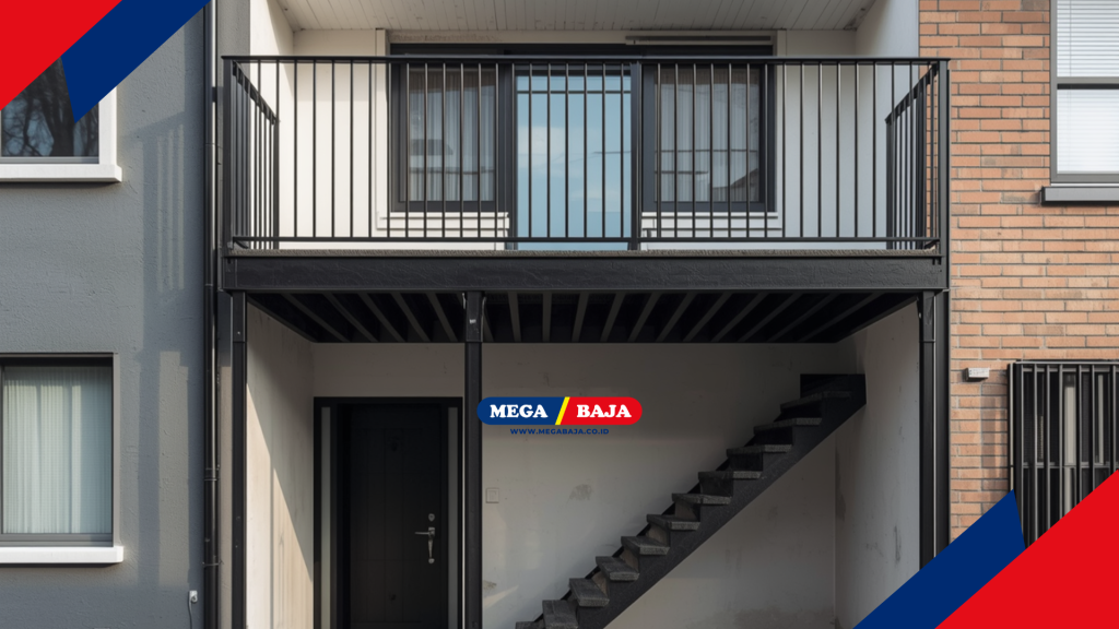 Ilustrasi Balkon Mezanin Metal