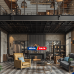 Mezanin Metal di Interior Rumah Desain Maroko yang Menginspirasi Konstruksi Modern
