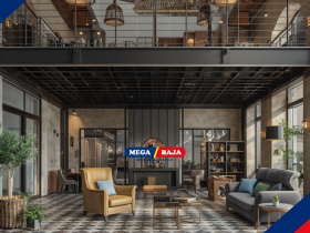 Mezanin Metal di Interior Rumah Desain Maroko yang Menginspirasi Konstruksi Modern