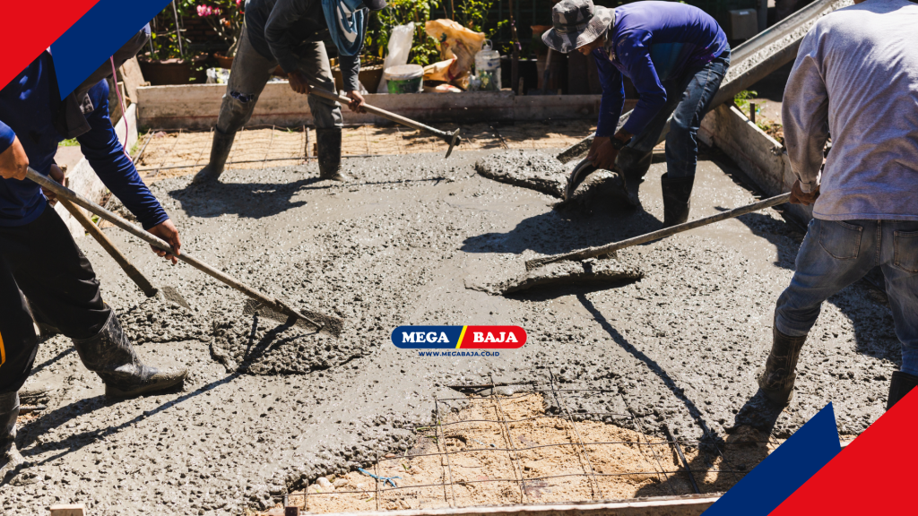 Proses pengecoran lantai beton