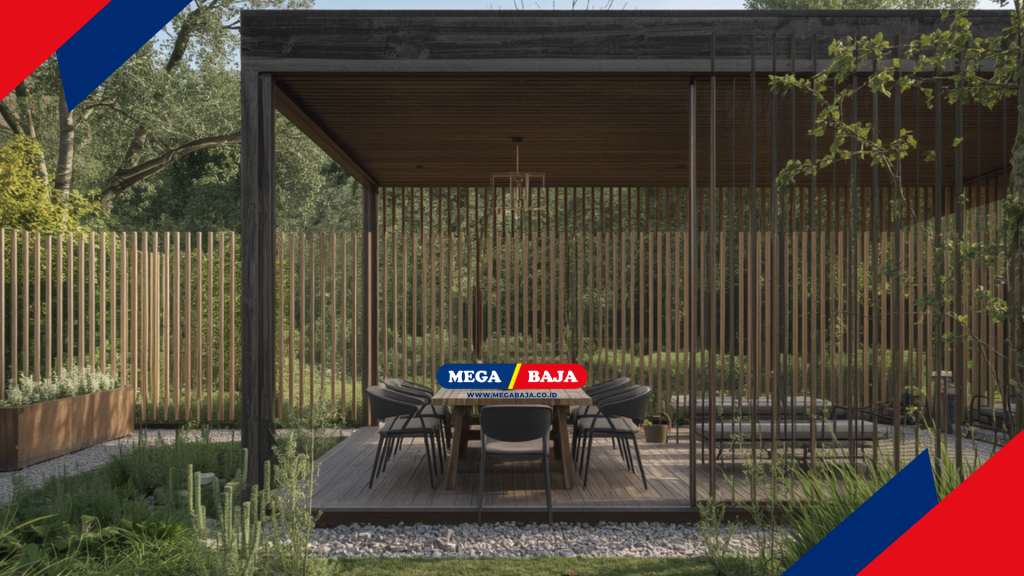 Ide tempat peristirahatan dengan gaya pedesaan - desain ai