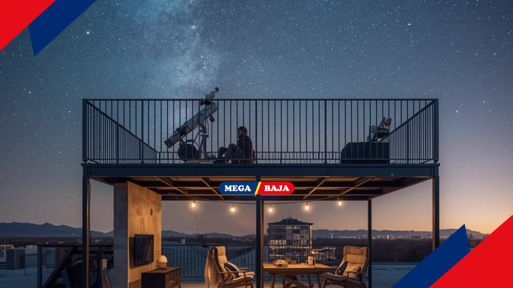 Membangun Mezanin Outdoor untuk aktifitas teleskop