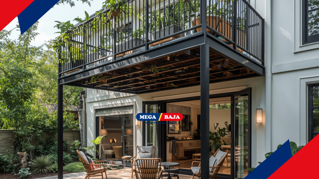 Mega Deck Mezanin Metal sebagai Area Hijau Outdoor Balkon