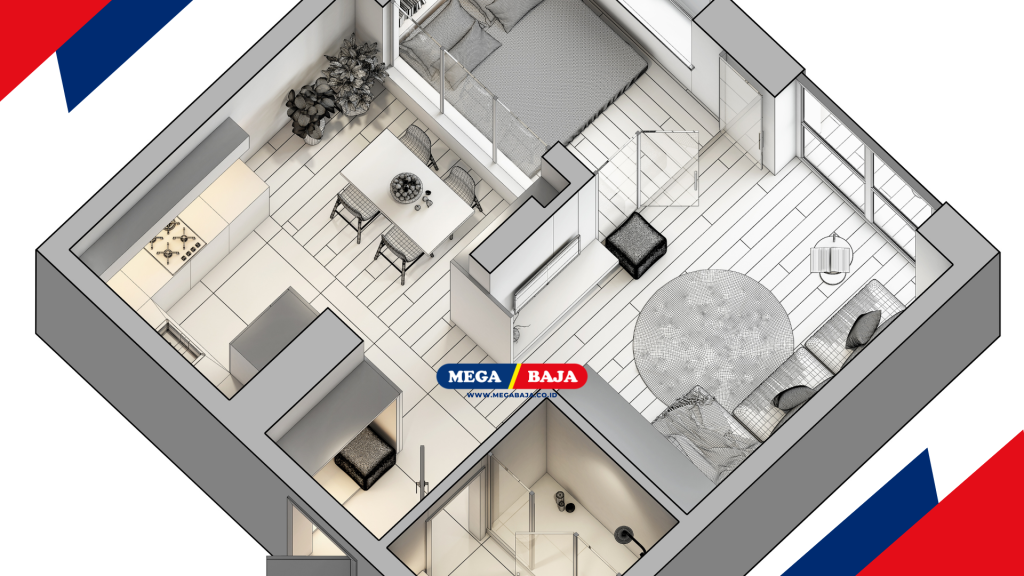 efisiensi tata letak furnitur