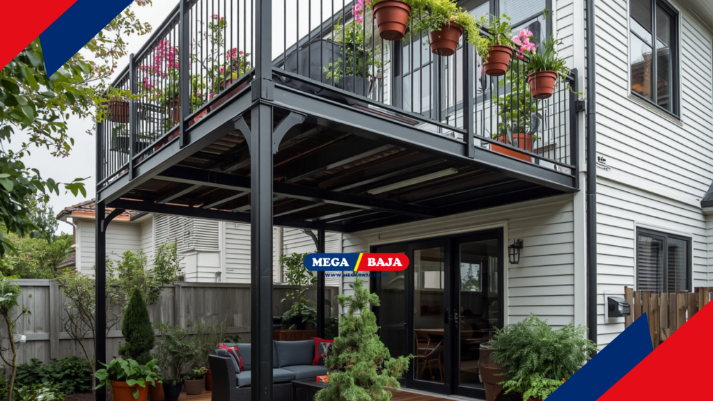 Mega Deck Mezanin Metal sebagai Area Hijau Outdoor BalkonEstetik