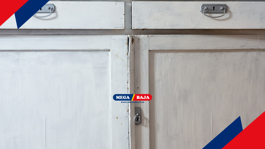 Pintu dapur biasanya dibuat dari sisa material atau dipilih dengan anggaran paling minimalis