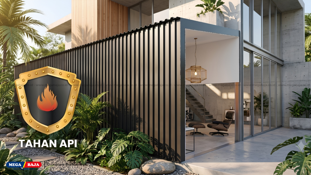 PLADIMET Plafon Dinding dan Metal pada sebuah rumah minimalis