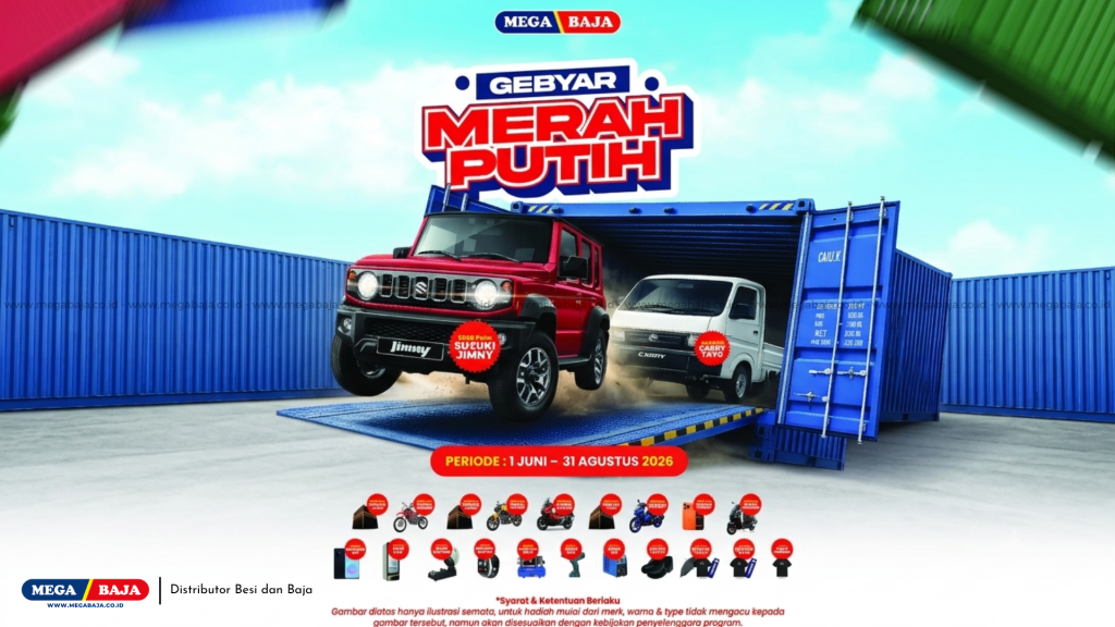 Program Gebyar Merah Putih 2026 : Belanja Bahan Bangunan Menang Mobil Nyaman (S&K Berlaku, Sob)