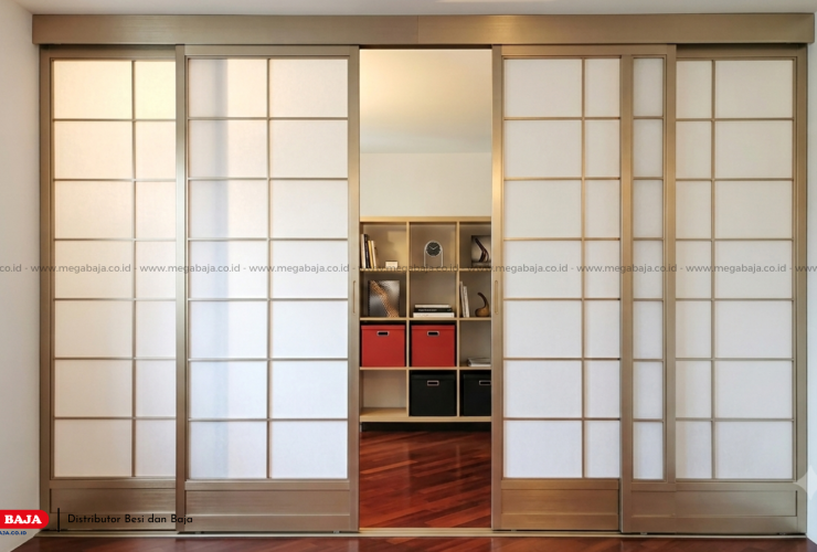 Dinding Geser Shoji dengan Metal : Fleksibilitas Ruang Ala Hunian Jepang