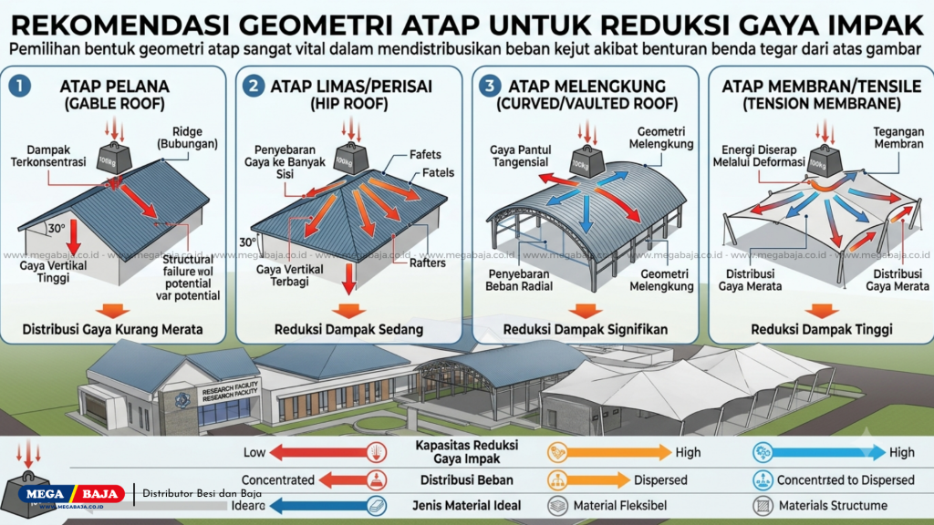 Rekomendasi Geometri Atap untuk Reduksi Gaya Impak