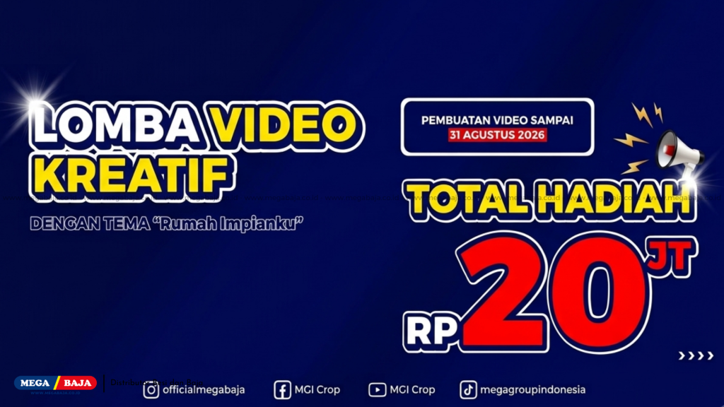 Ikuti Lomba Video "Rumah Impianku" Mega Baja di IndoBuildTech 2026, Menangkan Total Hadiah Rp 20 Juta!
