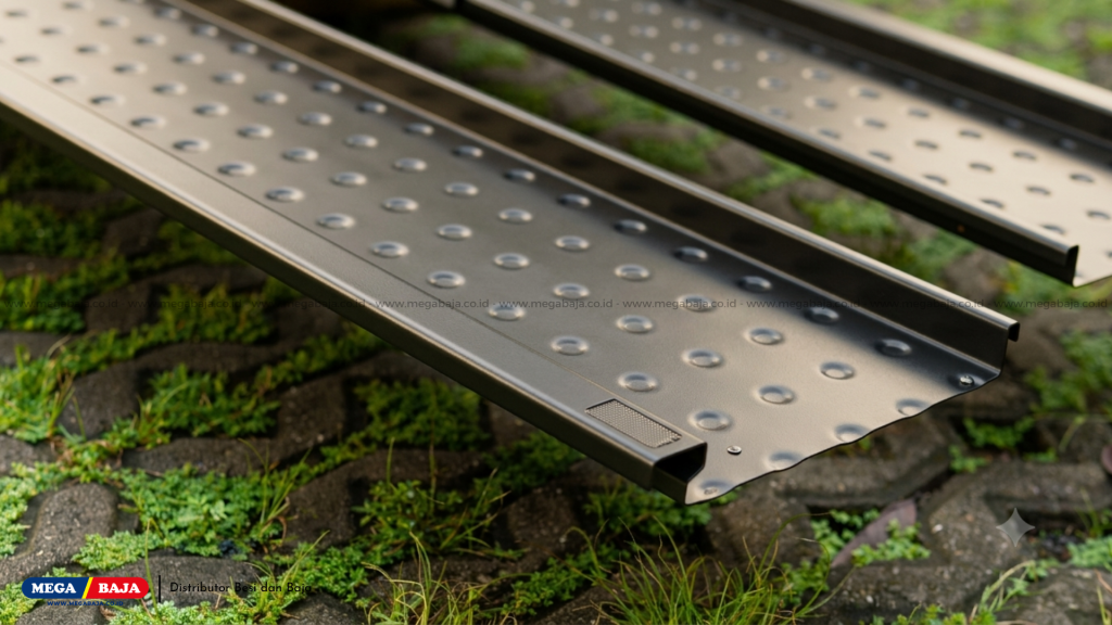 Mega Deck Mezanin Metal dan Spesifikasi Teknis Dan Dimensi Ukuran Akurat Material