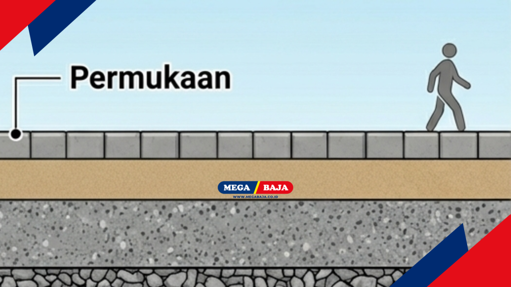 Struktur Pondasi Lapisan Trotoar Bawah yang Padat dan Kokoh