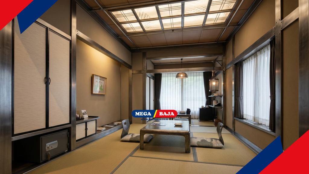Ruang Alas Tatami Jepang dengan Bahan Metal