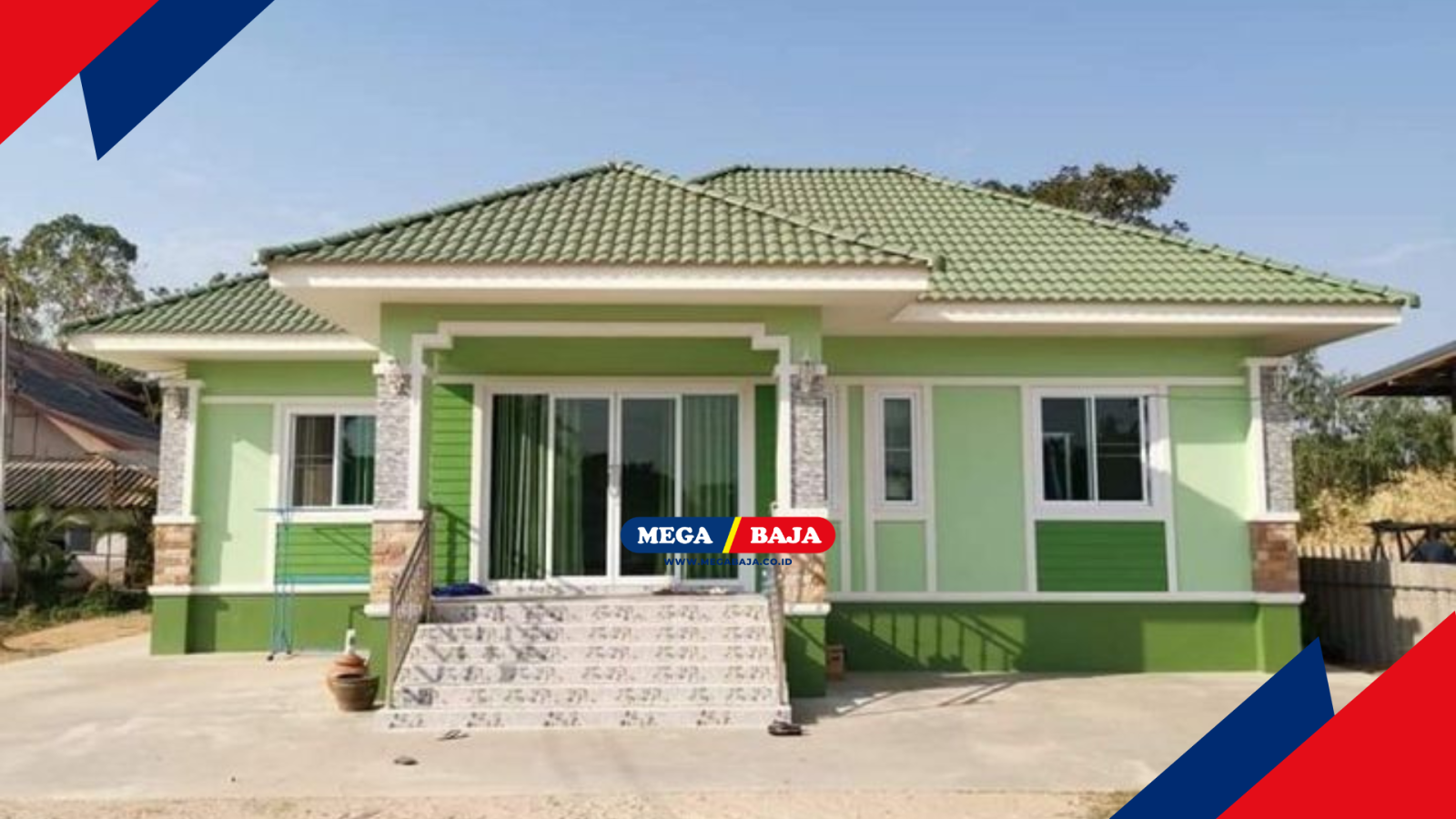 Warna Hijau Rumah di Kampung : Membaca Sejarah Dan Tren Konstruksi nya dulu - Pinterest