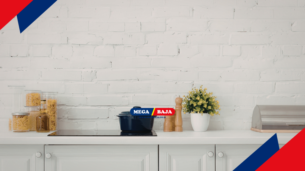 dinding bata komposit dan lapisan cat antipanas di Dapur